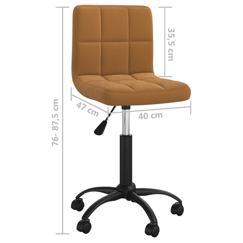 Pasukamos valgomojo kėdės, 2 vnt, rudos kaina ir informacija | Virtuvės ir valgomojo kėdės | pigu.lt