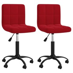 Pasukamos valgomojo kėdės, 2 vnt, raudonos kaina ir informacija | Virtuvės ir valgomojo kėdės | pigu.lt