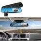 Automobilio veidrodėlis su ekranu, vaizdo registratorius su priekine ir galine kamera Full HD kaina ir informacija | Vaizdo registratoriai | pigu.lt