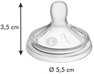 Соска для бутылочек Tescoma Papu Papi, 3 мес+, L, 2 шт. цена и информация | Бутылочки и аксессуары | pigu.lt