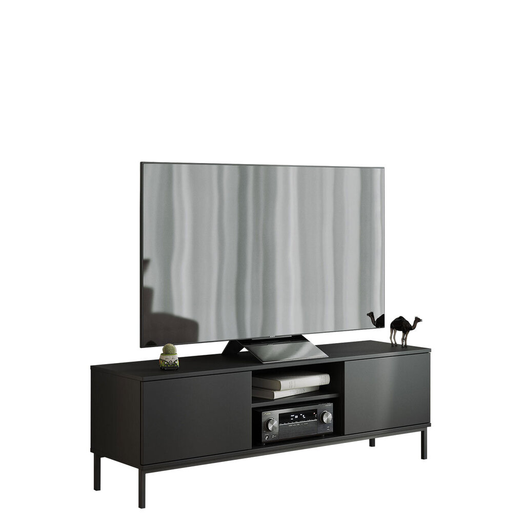 TV staliukas Marinez 2D, juodas цена и информация | TV staliukai | pigu.lt