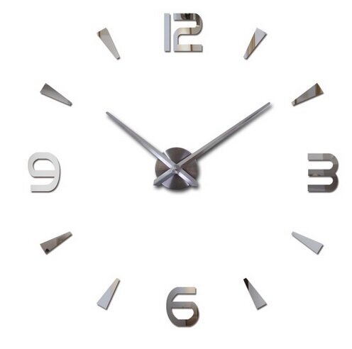 Didelis sidabrinis sieninis laikrodis, 80-120 cm kaina ir informacija | Laikrodžiai | pigu.lt