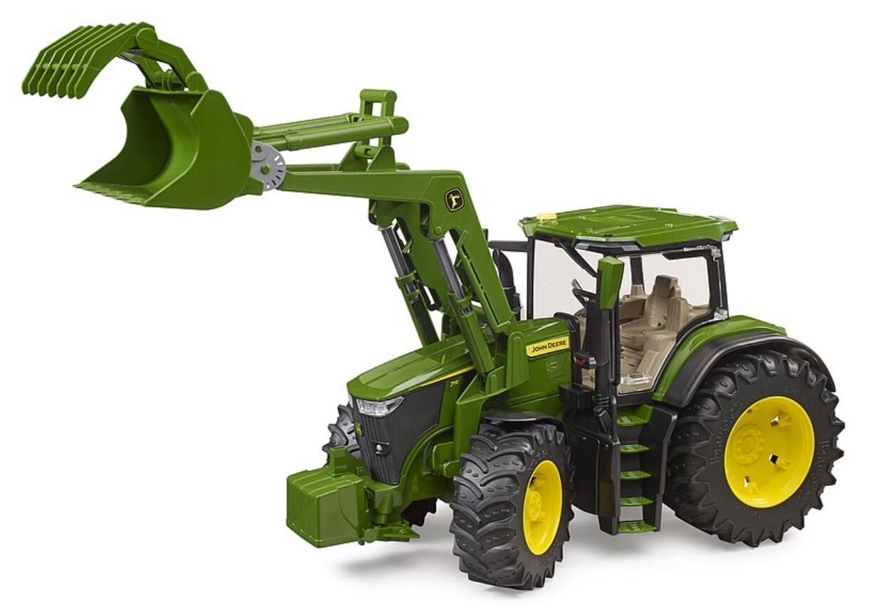 Traktorius su priekiniu krautuvu Bruder 03151 John Deere 7R 350 kaina ir informacija | Žaislai berniukams | pigu.lt