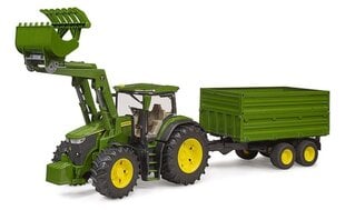 Traktorius su krautuvu ir priekaba Bruder 03155 John Deere 7R 350 kaina ir informacija | Žaislai berniukams | pigu.lt