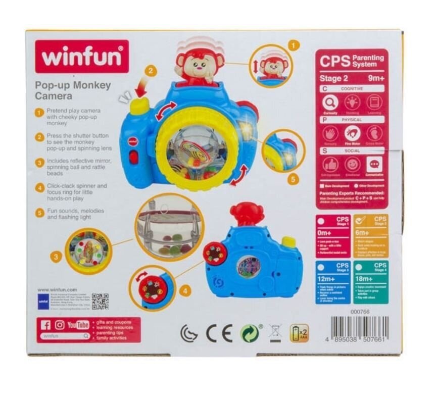 Vaikiškas interaktyvus fotoaparatas WinFun kaina ir informacija | Žaislai kūdikiams | pigu.lt