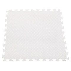 Детский поролоновый коврик из 4 частей, белый (60 х 60 см) цена и информация | Ковры | pigu.lt