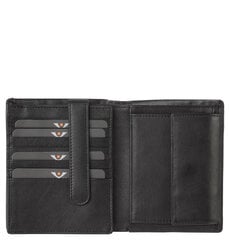 Vyriška odinė piniginė VOI leather design, juoda kaina ir informacija | Vyriškos piniginės, kortelių dėklai | pigu.lt