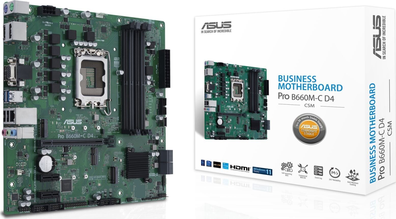 Asus Pro B660M-C D4-CSM цена и информация | Pagrindinės plokštės | pigu.lt