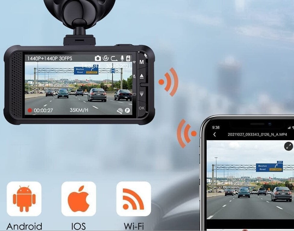 Dashcam Vantrue X4S 4K kaina ir informacija | Vaizdo registratoriai | pigu.lt