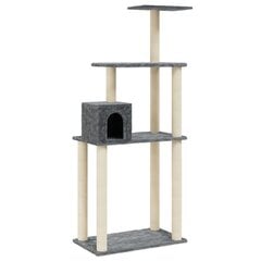Draskyklė katėms su stovais iš sizalio, 147 cm, pilka kaina ir informacija | Draskyklės | pigu.lt