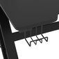vidaXL Žaidimų stalas su ZZ formos kojelėmis, juodas, 110x60x75cm kaina ir informacija | Kompiuteriniai, rašomieji stalai | pigu.lt