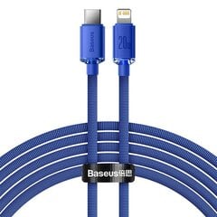 Telefono laidas Baseus Crystal cable USB-C to Lightning, 2m, mėlynas kaina ir informacija | Laidai telefonams | pigu.lt