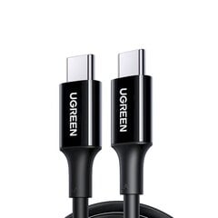 Ugreen cable USB Type C (male) to Type C (male) cable 1m black (US300) цена и информация | Кабели для телефонов | pigu.lt