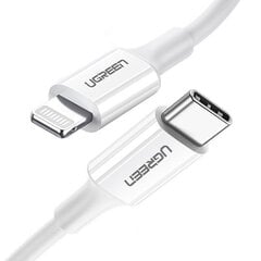 Ugreen MFi USB Type C - Lightning cable 3A 2m white (US171) цена и информация | Кабели для телефонов | pigu.lt