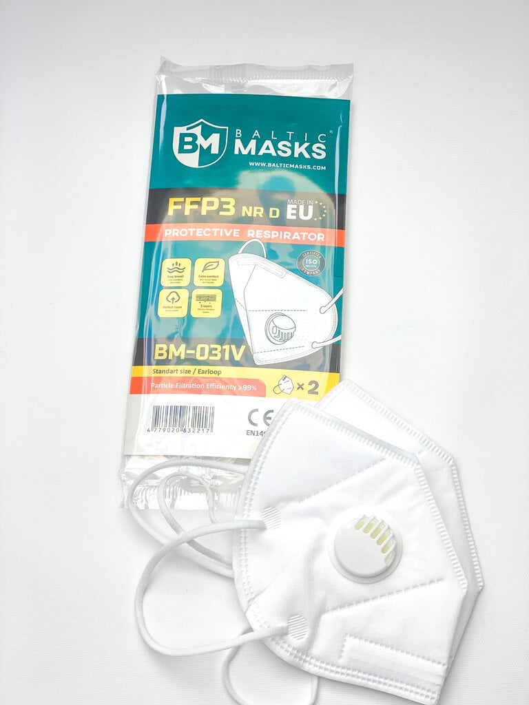 BalticMasks FFP3 respiratoriai BM-031V NRD цена и информация | Pirmoji pagalba | pigu.lt