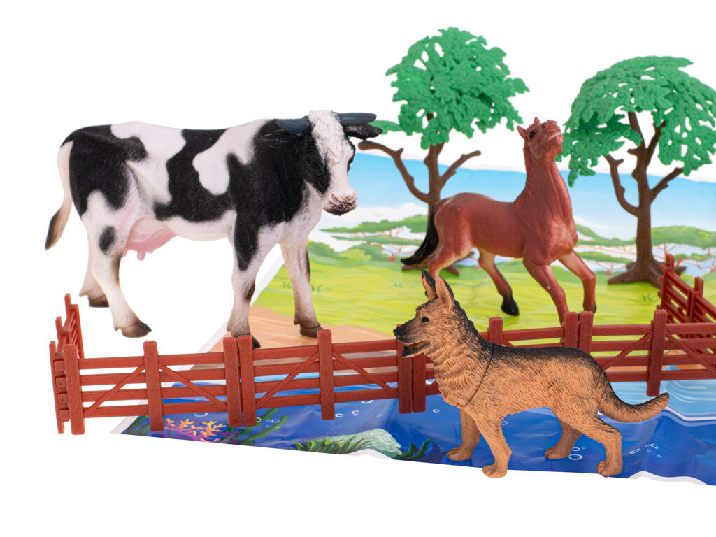 Ūkio gyvūnėlių figūrėlių rinkinys, 7 vnt., su priedais цена и информация | Žaislai berniukams | pigu.lt