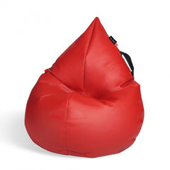 Кресло-мешок Qubo™ Splash Drop, эко-кожа, красное цена и информация | Кресла-мешки и пуфы | pigu.lt