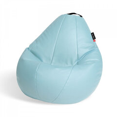 Кресло-мешок Qubo™ Comfort 90, эко-кожа, голубое цена и информация | Кресла-мешки и пуфы | pigu.lt