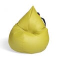 Sėdmaišis Qubo™ Splash Drop, dirbtinė oda, šviesiai geltonas