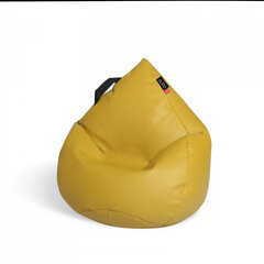 Кресло-мешок Qubo™ Drizzle Drop, эко-кожа, желтое цена и информация | Детские диваны, кресла | pigu.lt