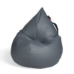 Кресло-мешок Qubo™ Splash Drop, эко-кожа, темно-серое цена и информация | Кресла-мешки и пуфы | pigu.lt
