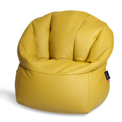 Кресло-мешок Qubo™ Shell, dэко-кожа, желтое цена и информация | Кресла-мешки и пуфы | pigu.lt