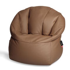 Кресло-мешок Qubo™ Shell, dэко-кожа, коричневое цена и информация | Кресла-мешки и пуфы | pigu.lt