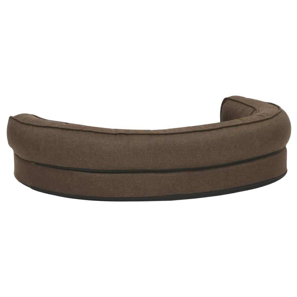 Ergonomiška lova šunims, 75x53cm, lino imitacija, ruda kaina ir informacija | Guoliai, pagalvėlės | pigu.lt