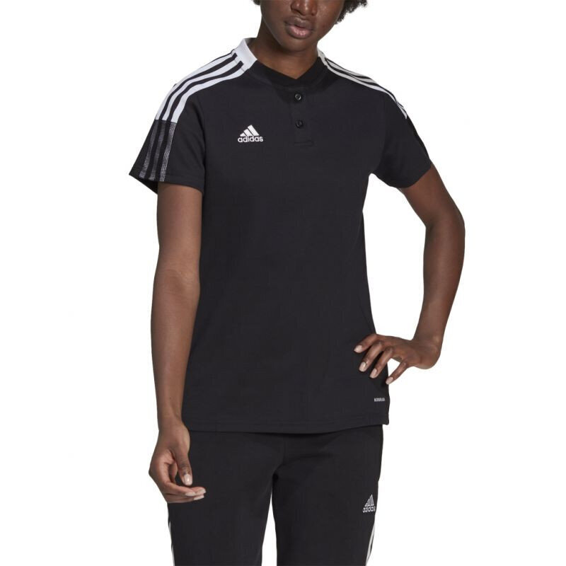 Marškinėliai moterims Adidas Tiro 21 Polo W GM7352, juodi цена и информация | Marškinėliai moterims | pigu.lt