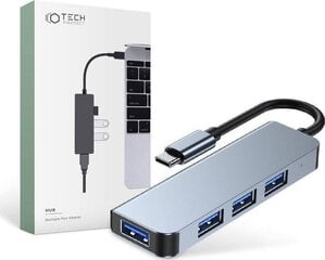 Tech-Protect V1 4in1 сетевой концентратор цена и информация | Адаптеры, USB-разветвители | pigu.lt