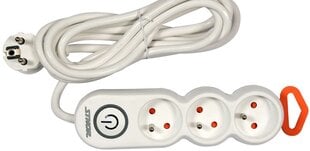 Power strip Sthor T72351 3 sockets 3 m white (72351) kaina ir informacija | Prailgintuvai | pigu.lt