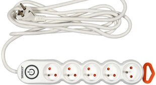 Power strip Sthor T72357 5 sockets 3 m white (72357) цена и информация | Удлинители | pigu.lt