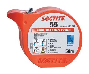 Уплотнительный шнур для труб и резьбы LOCTITE 55, 50 м цена и информация | Loctite Сантехника, ремонт, вентиляция | pigu.lt