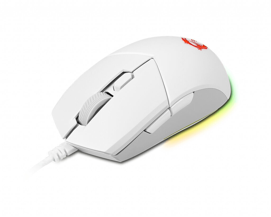 MOUSE USB OPTICAL GAMING/CLUTCH GM11 WHITE MSI kaina ir informacija | Pelės | pigu.lt