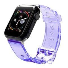 Fusion Light силиконовый ремешок для Apple Watch 42mm / 44mm / 45мм фиолетовый цена и информация | Аксессуары для смарт-часов и браслетов | pigu.lt