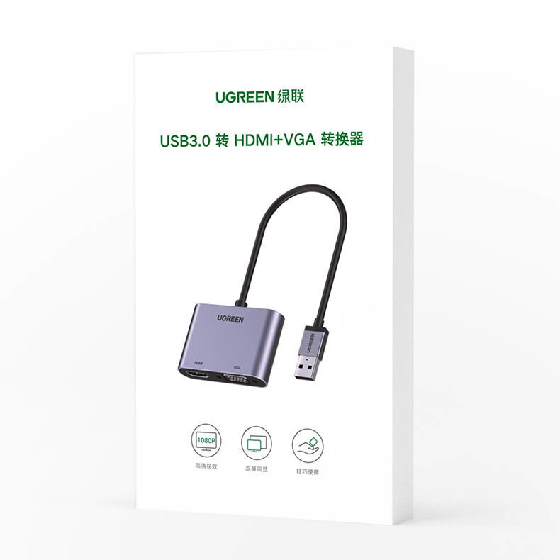 Adapteris Ugreen USB - HDMI 1.3 kaina ir informacija | Adapteriai, USB šakotuvai | pigu.lt