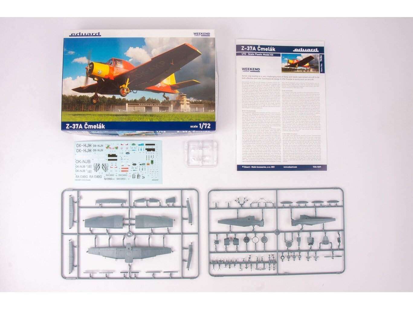 Konstruktorius Eduard - Z-37A Čmelák Weekend edition, 1/72, 7456 kaina ir informacija | Konstruktoriai ir kaladėlės | pigu.lt