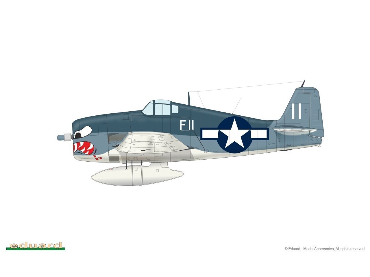 Konstruktorius Eduard - F6F-3 Weekend edition (Grumman F6F Hellcat), 1/72, 7457 kaina ir informacija | Konstruktoriai ir kaladėlės | pigu.lt