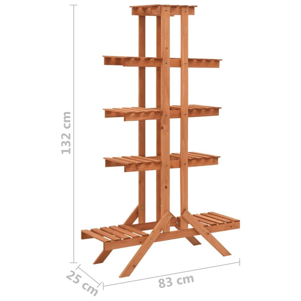 Stovas augalams, 83x25x132cm, eglės medienos masyvas kaina ir informacija | Sodo įrankiai | pigu.lt