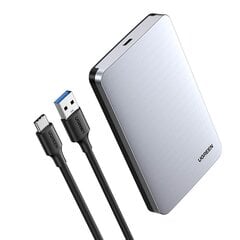 Ugreen pocket enclosure for 2.5 &#39;&#39; SATA 3.0 6Gbps hard disk gray + cable USB - USB Type C 0.5m (CM300) цена и информация | Адаптеры, USB-разветвители | pigu.lt