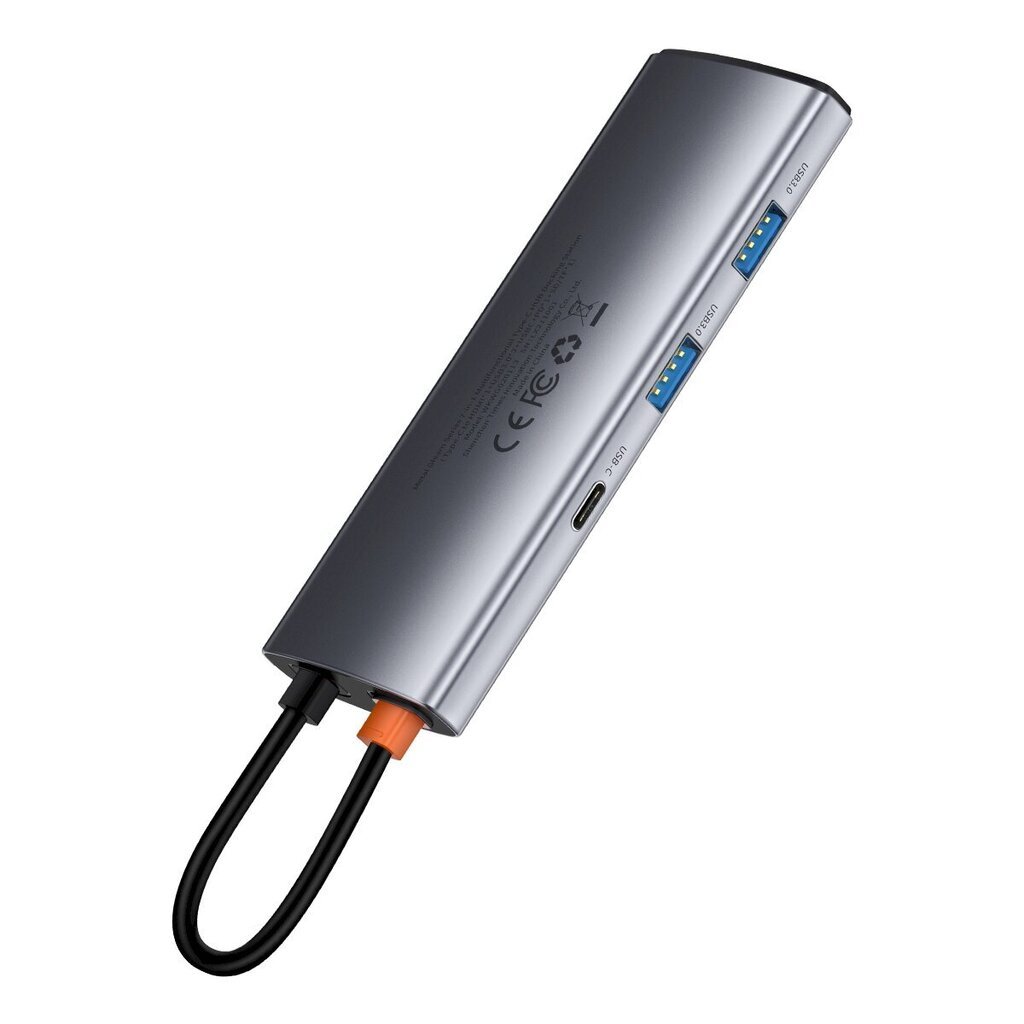 Šakotuvas Baseus Metal Gleam WKWG020113 HUB 7in1 USB-C HDMI TF PD kaina ir informacija | Adapteriai, USB šakotuvai | pigu.lt