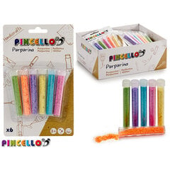 6 цветных блесток (Глиттер) Pincello цена и информация | Принадлежности для рисования, лепки | pigu.lt