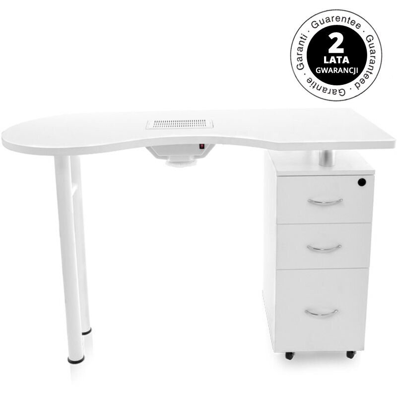 Профессиональный маникюрный стол с пылесборником MOD 2042, белого цвета  цена | pigu.lt