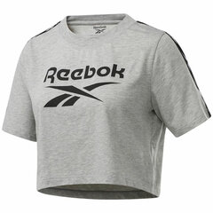 Sportiniai marškinėliai moterims Reebok Essentials, pilkii kaina ir informacija | Sportinė apranga moterims | pigu.lt