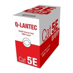 Q-LANTEC UTP kabel 4PR kat.5e PVC 305m kaina ir informacija | Kabeliai ir laidai | pigu.lt