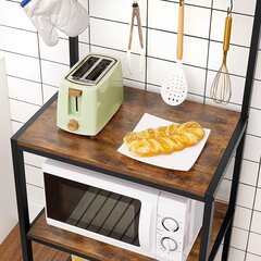 Virtuvės lentyna KKS17BX, ruda/juoda kaina ir informacija | Virtuvinės spintelės | pigu.lt