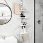 Kampinė vonios lentyna BCB02SW, balta kaina ir informacija | Vonios kambario aksesuarai | pigu.lt