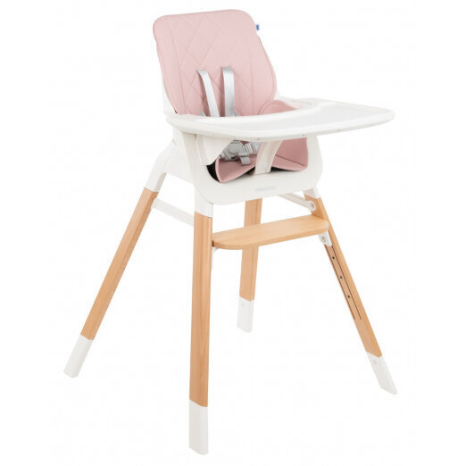 Medinė maitinimo kėdutė Kikkaboo Modo, rožinė kaina ir informacija | Maitinimo kėdutės | pigu.lt