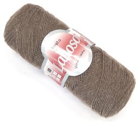 Нитки для вязания LANOSO Bonito 100г; цвет темно-коричневый 909R цена и информация | Принадлежности для вязания | pigu.lt