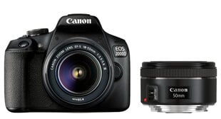 Canon EOS 2000D + EF-S 18-55mm III + EF 50mm STM цена и информация | Цифровые фотоаппараты | pigu.lt